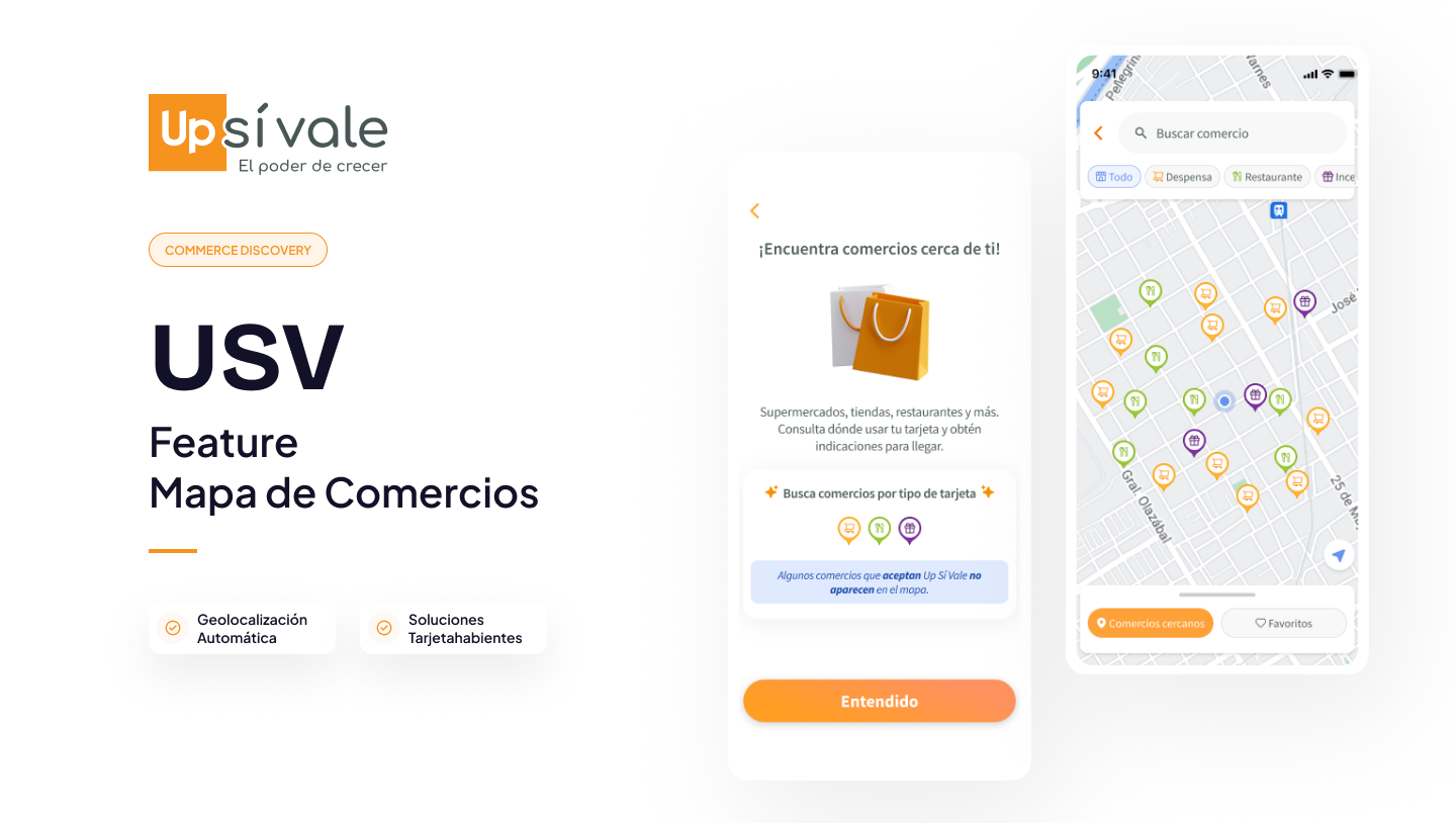 Up Sí Vale — Mapa de Comercios